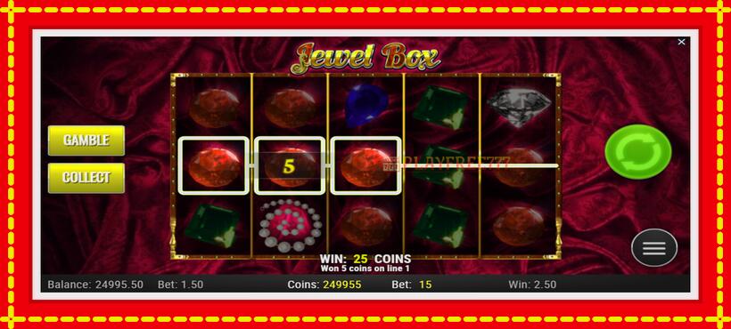 Slot machine Jewel Box with access to free game online, picture 3