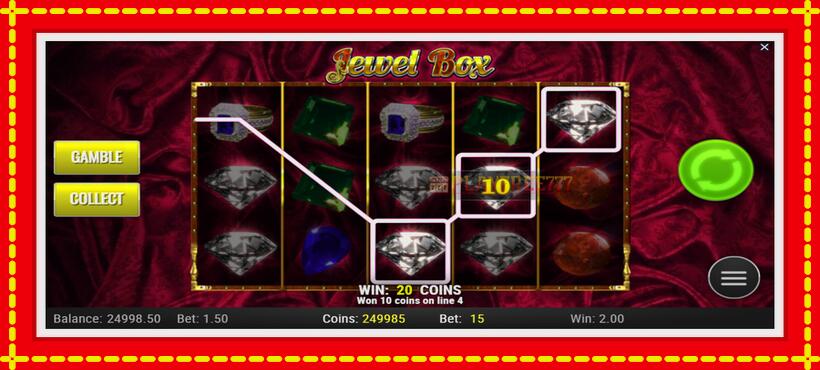 Slot machine Jewel Box with access to free game online, picture 5