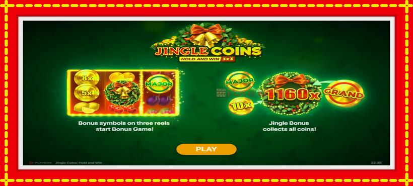 Slot machine Jingle Coins with access to free game online, picture 1