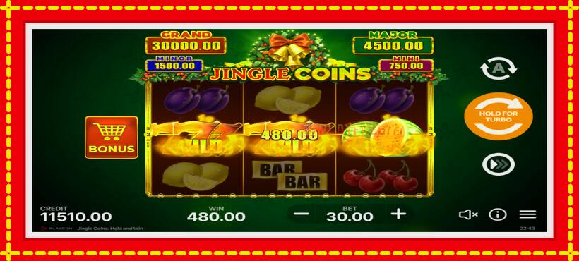 Slot machine Jingle Coins with access to free game online, picture 5