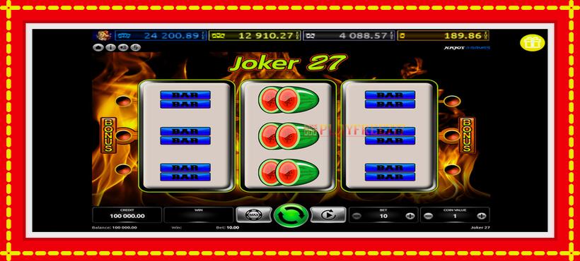 Slot machine Joker 27 with access to free game online, picture 1