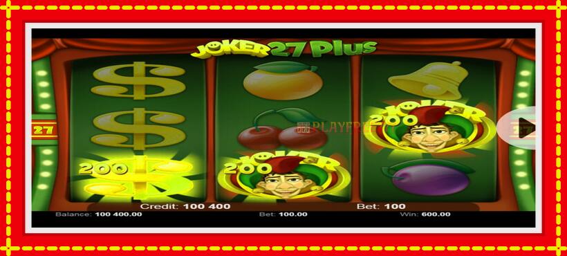 Slot machine Joker 27 Plus with access to free game online, picture 1