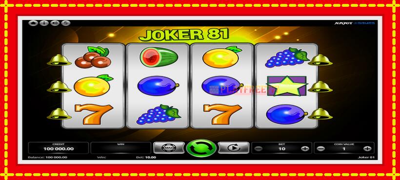 Slot machine Joker 81 with access to free game online, picture 1