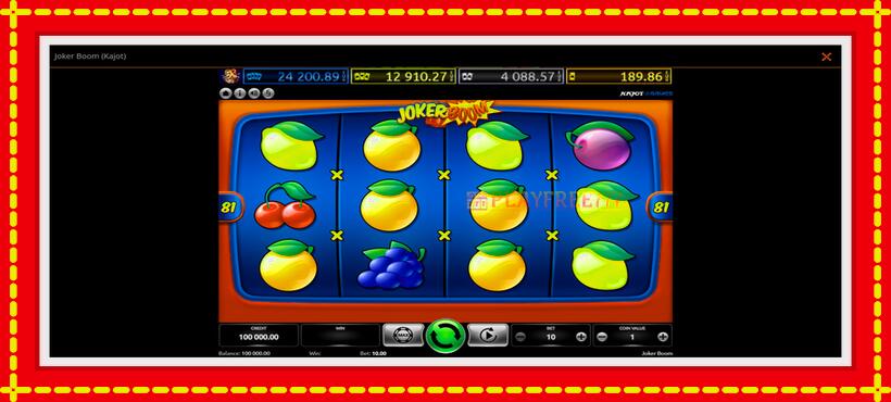 Slot machine Joker Boom with access to free game online, picture 1