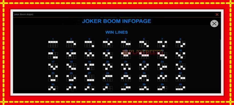 Slot machine Joker Boom with access to free game online, picture 3