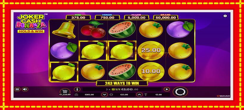 Slot machine Joker Cash Bonanza - Hold & Win with access to free game online, picture 3