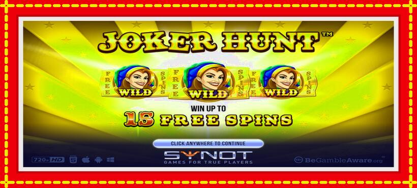 Slot machine Joker Hunt with access to free game online, picture 1