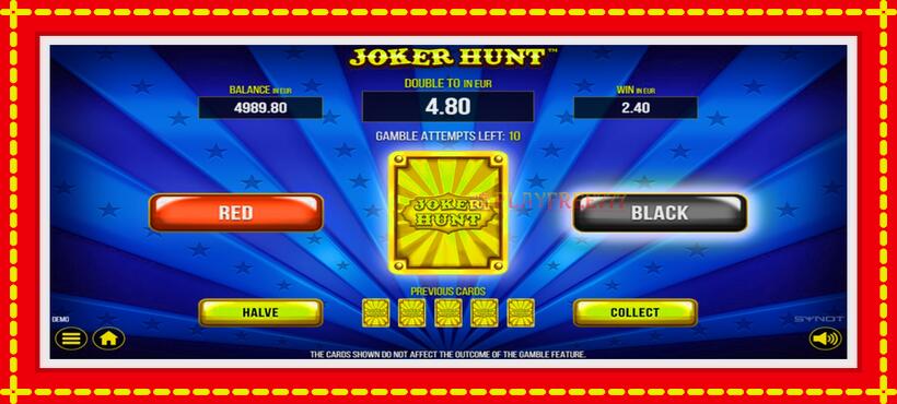 Slot machine Joker Hunt with access to free game online, picture 4