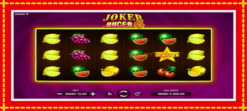 Slot machine Joker Juicer 6 with access to free game online, picture 2