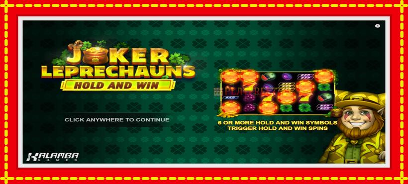 Slot machine Joker Leprechauns Hold and Win with access to free game online, picture 1