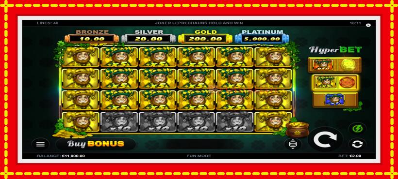 Slot machine Joker Leprechauns Hold and Win with access to free game online, picture 2