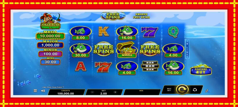 Slot machine Joker Rush Gone Fishin with access to free game online, picture 1