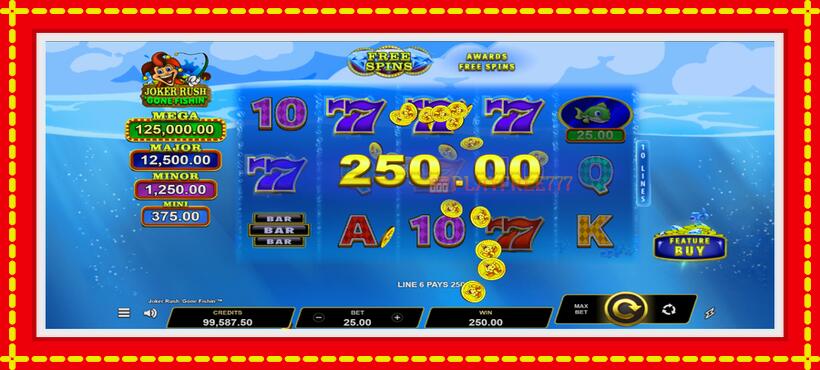 Slot machine Joker Rush Gone Fishin with access to free game online, picture 4