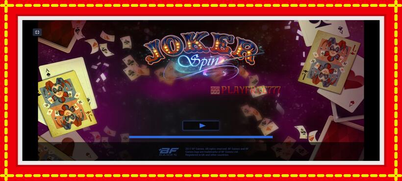 Slot machine Joker Spin with access to free game online, picture 1