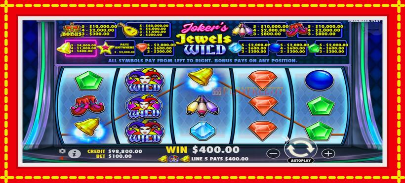 Slot machine Jokers Jewels Wild with access to free game online, picture 2