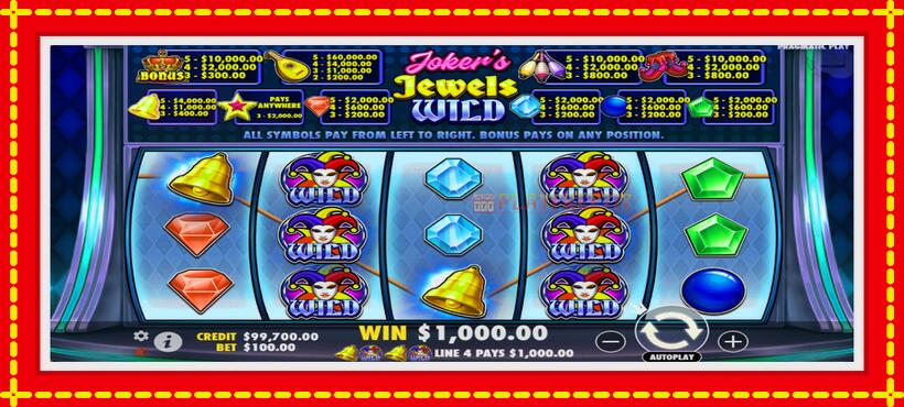 Slot machine Jokers Jewels Wild with access to free game online, picture 3