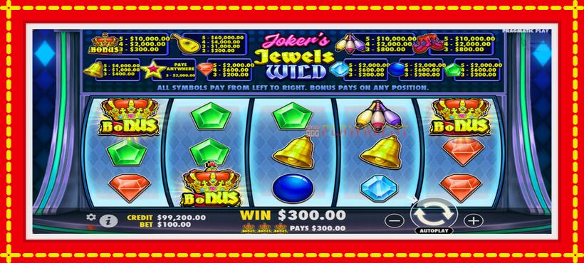 Slot machine Jokers Jewels Wild with access to free game online, picture 4