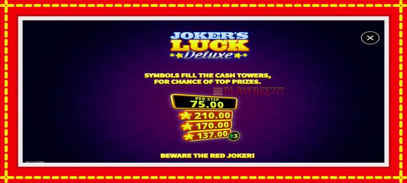 Slot machine Jokers Luck Deluxe with access to free game online, picture 5