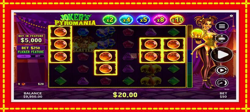 Slot machine Jokers Pyromania with access to free game online, picture 3