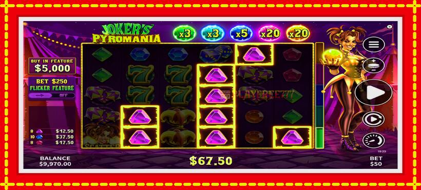 Slot machine Jokers Pyromania with access to free game online, picture 4