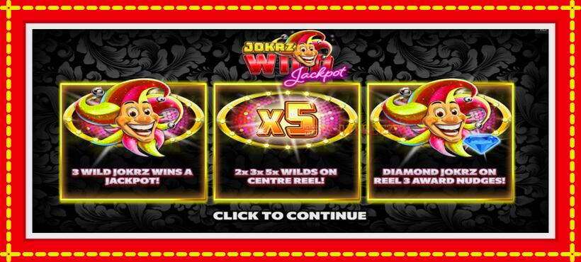 Slot machine Jokrz Wild Jackpot with access to free game online, picture 1