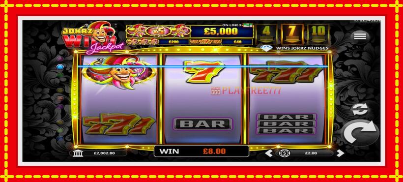 Slot machine Jokrz Wild Jackpot with access to free game online, picture 3