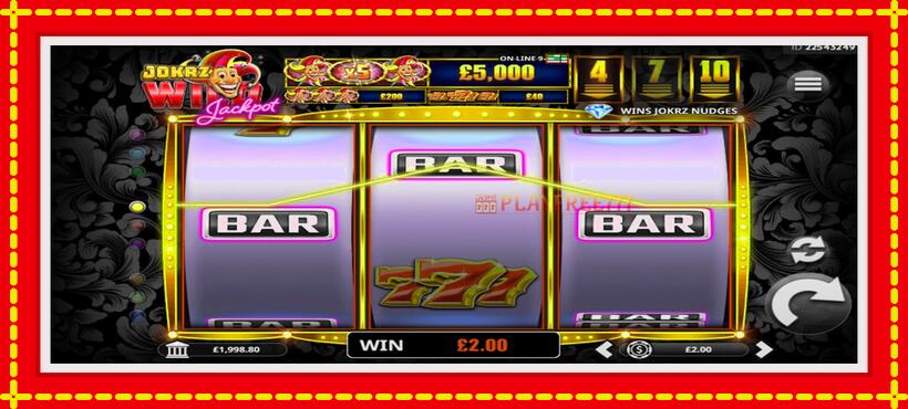 Slot machine Jokrz Wild Jackpot with access to free game online, picture 4