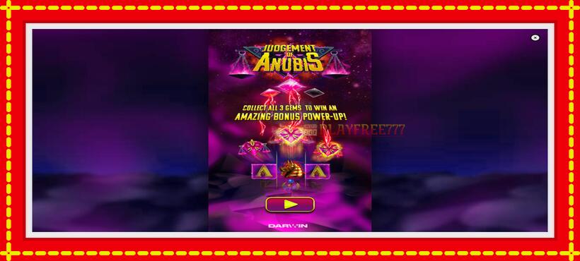 Slot machine Judgement of Anubis with access to free game online, picture 1