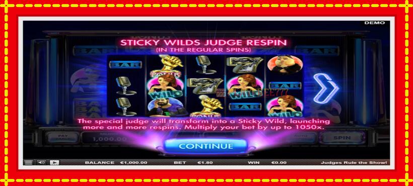 Slot machine Judges Rule the Show with access to free game online, picture 1