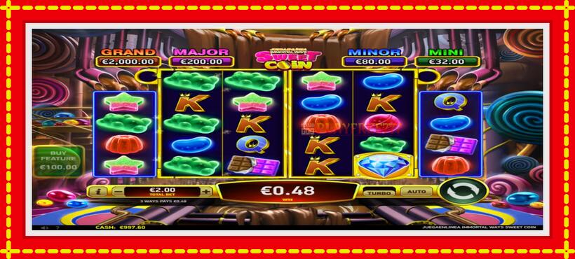 Slot machine JuegaenLinea Immortal Ways Sweet Coin with access to free game online, picture 2