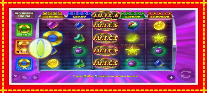 Slot machine J.U.I.C.E. Trio Bonus with access to free game online, picture 3