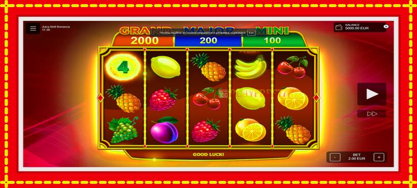 Slot machine Juicy Bell Bonanza with access to free game online, picture 1