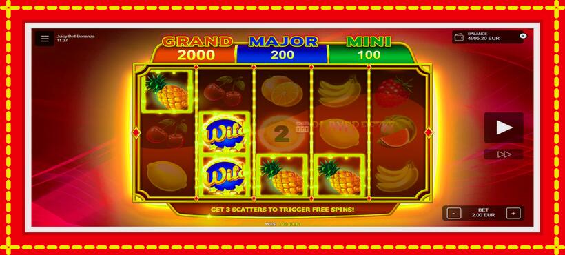 Slot machine Juicy Bell Bonanza with access to free game online, picture 2