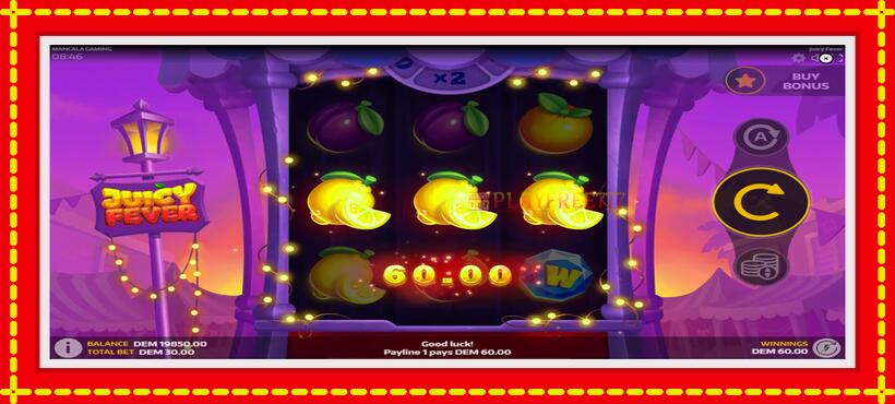 Slot machine Juicy Fever with access to free game online, picture 3