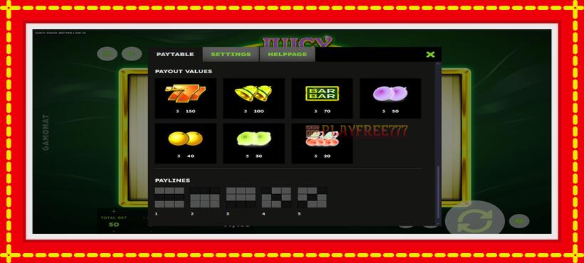 Slot machine Juicy Joker with access to free game online, picture 7