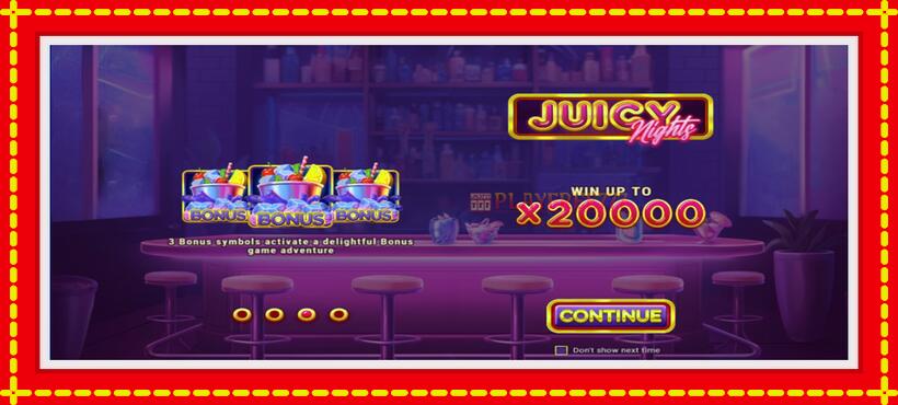 Slot machine Juicy Nights with access to free game online, picture 1