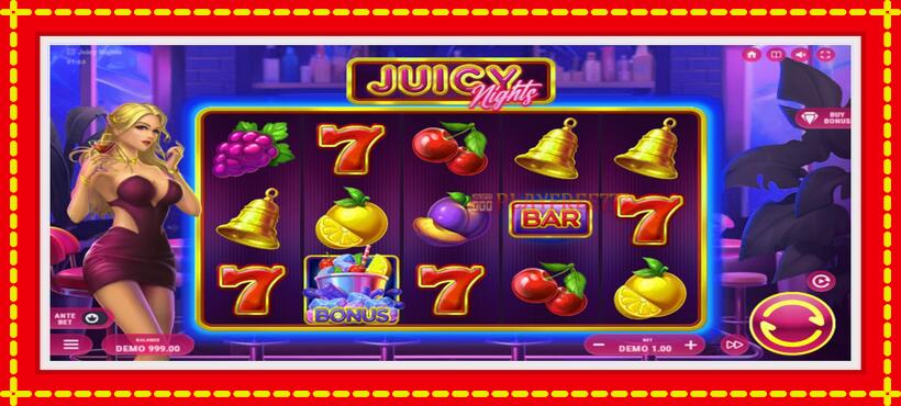 Slot machine Juicy Nights with access to free game online, picture 2