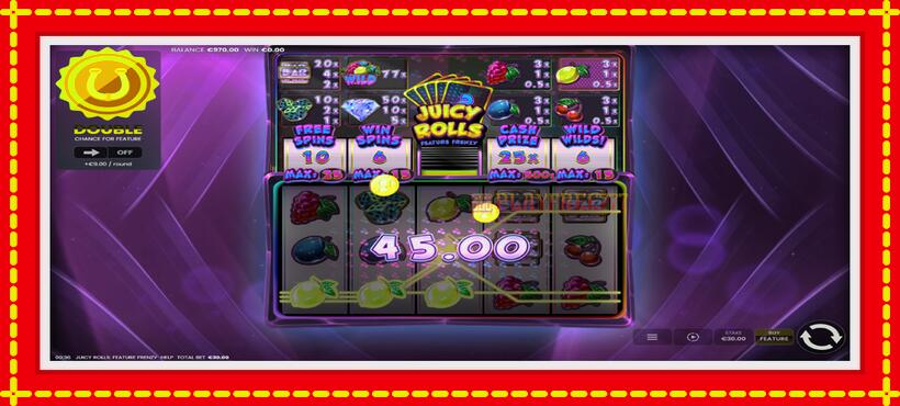 Slot machine Juicy Rolls: Feature Frenzy with access to free game online, picture 3