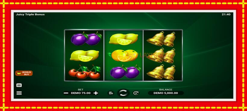 Slot machine Juicy Triple Bonus with access to free game online, picture 2