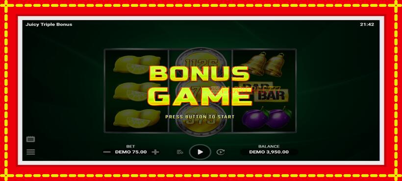 Slot machine Juicy Triple Bonus with access to free game online, picture 3