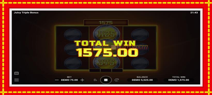 Slot machine Juicy Triple Bonus with access to free game online, picture 4