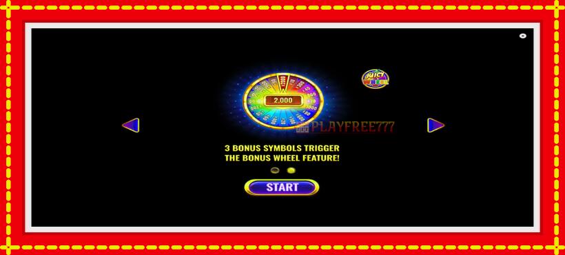 Slot machine Juicy Wheel with access to free game online, picture 1