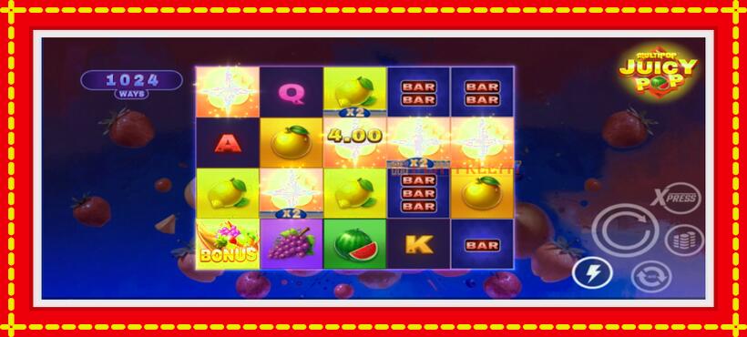 Slot machine JuicyPop with access to free game online, picture 3