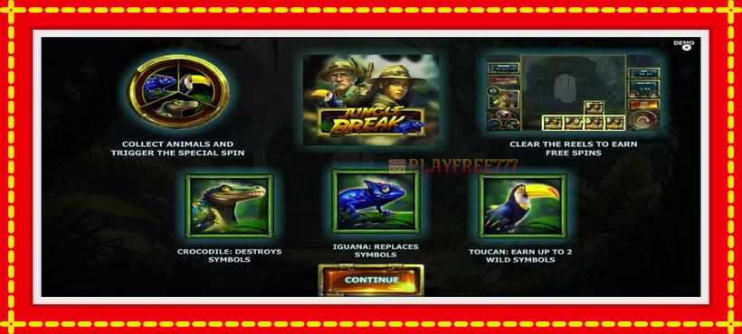 Slot machine Jungle Break with access to free game online, picture 1