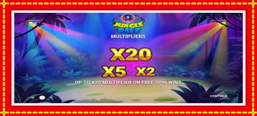 Slot machine Jungle Rave with access to free game online, picture 1