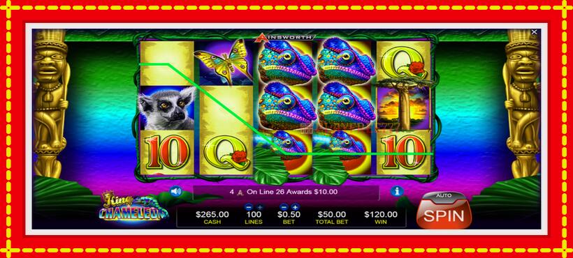 Slot machine King Chameleon with access to free game online, picture 4