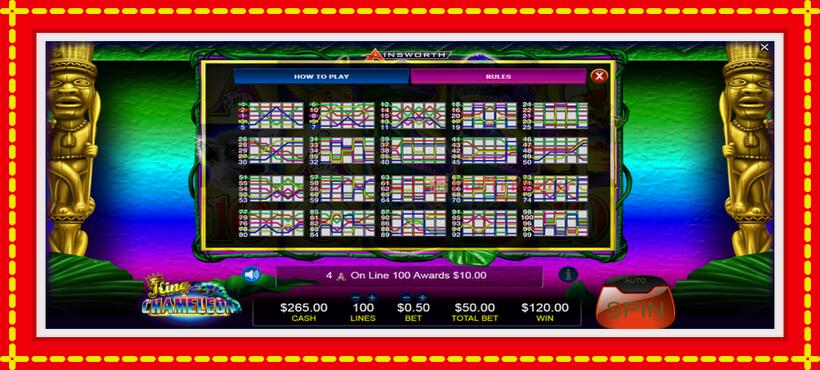 Slot machine King Chameleon with access to free game online, picture 7