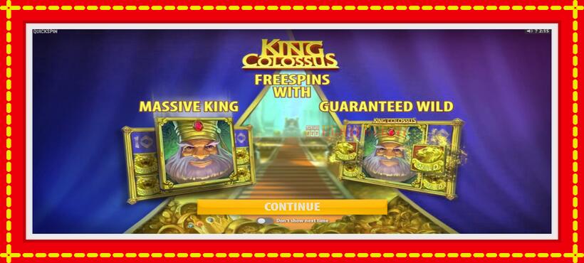 Slot machine King Colossus with access to free game online, picture 1