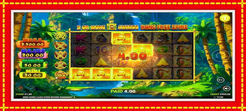 Slot machine King Kong Cash Even Bigger Bananas 2 with access to free game online, picture 4