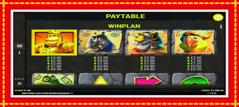 Slot machine King Kong Cash Even Bigger Bananas 2 with access to free game online, picture 7